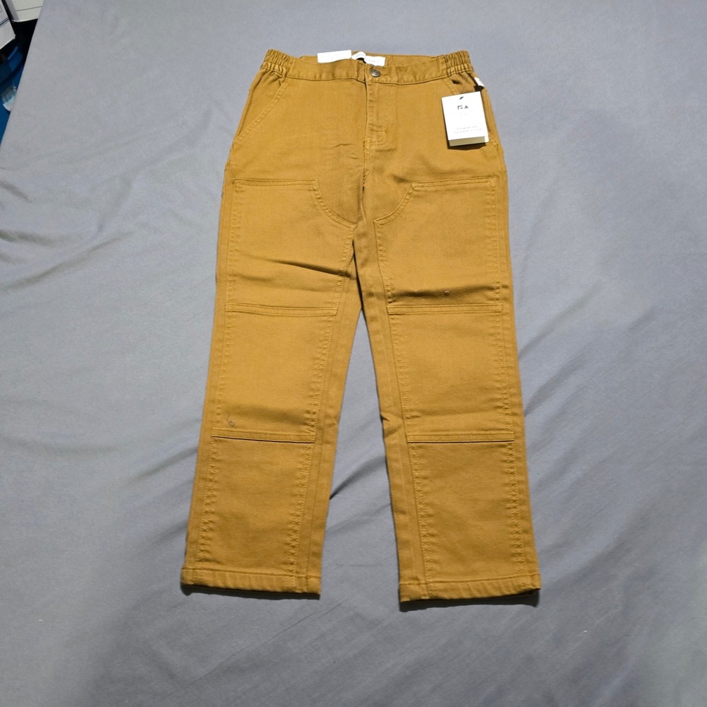 Free Assembly Carpenter Pants Kids Size 8 Brown Ochre Utility Rugged NWT
